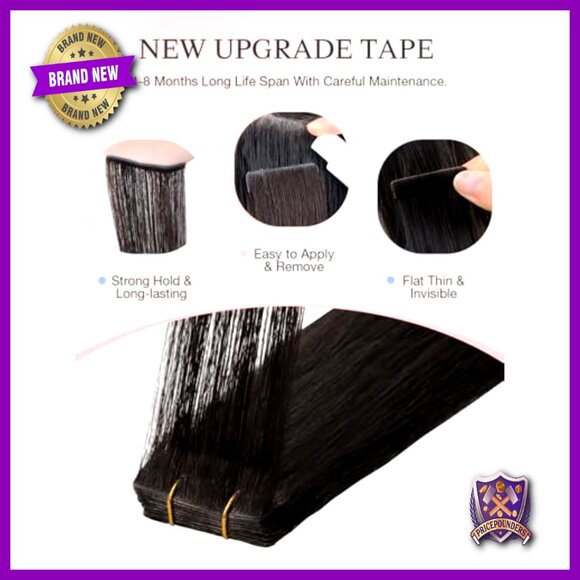 18 Inch Virgin Human Hair Tape In Extensions 50g Invisible Edge main image 6